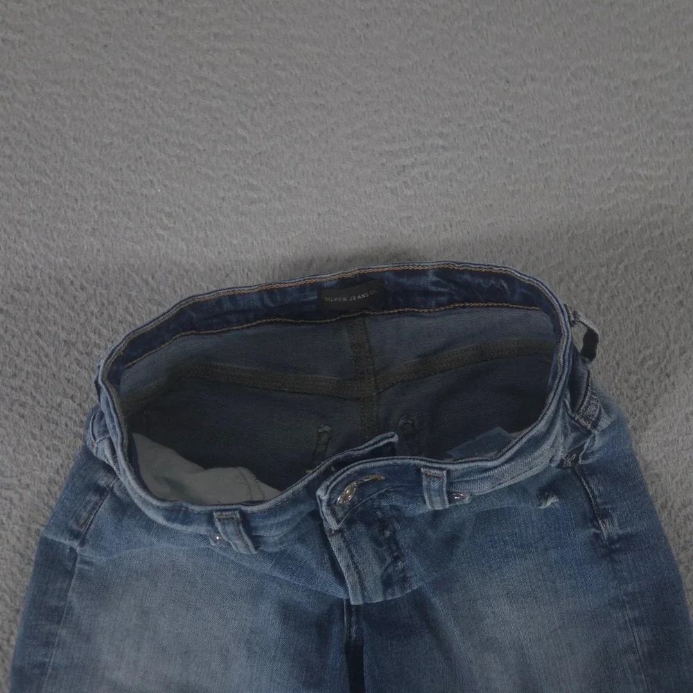 Silver Jeans Co. Shorts Womens 26 Sure Thing Long Short Distressed Denim Raw